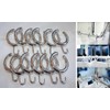 New Elegant Semi-Open Shower Curtain Hooks in Chrome - Set