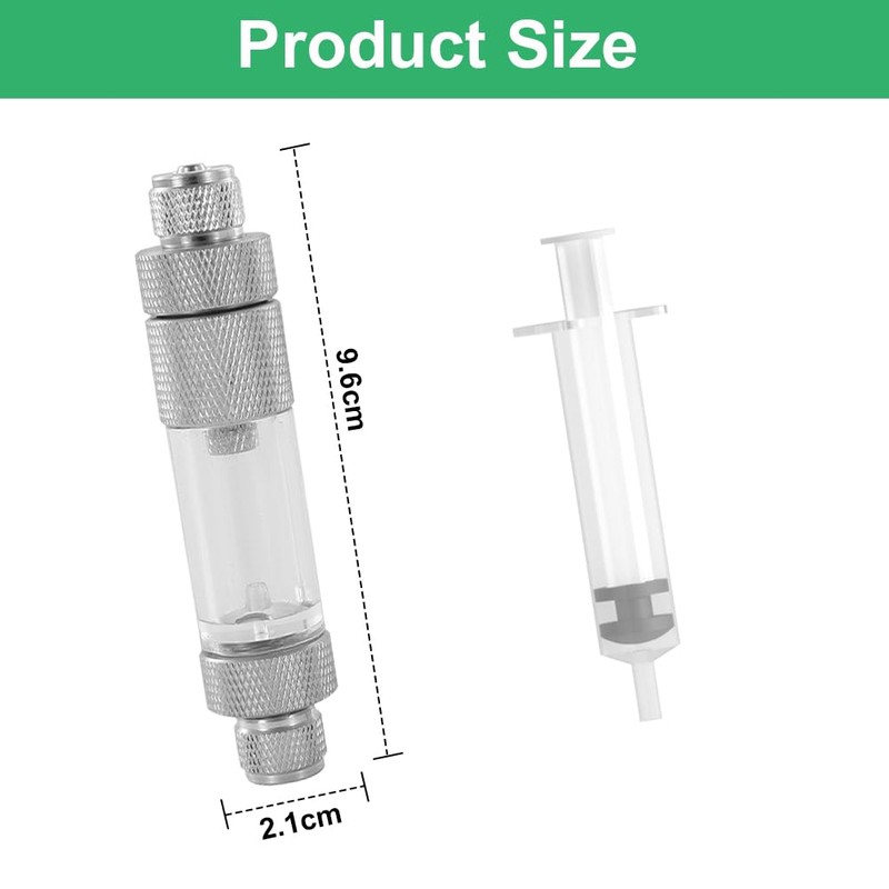CO2 Bubble Counter, CO2 Regulator Bubble Counter with Check Valve,