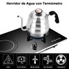 AHILAX Hervidor de Agua con Termómetro Cafetera Acero Inoxidable 1L,