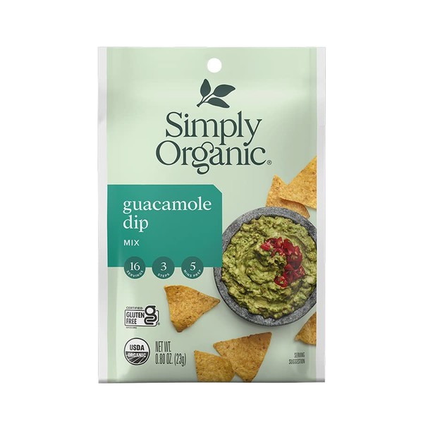 Simply Organic Guacamole Dip, Certified Organic, Gluten-Free | 0.8 oz