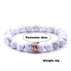 Prosy Multilayer Volcanic Stone Bracelets White Marble Turquoise Set Bead