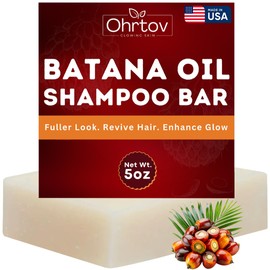 Batana Shampoo – Natural Batana Oil Soap Bar for Hair Growth, Thinning Hair & Hair Loss – Thickening, Volumizing, Nourishing Shampoo Bar to Strengthen Weak, Brittle Hair – 5 oz Bar Made in USA