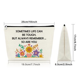 Sazuwu Inspirational Quotes for Women Makeup Bag Motivational Friendship Gifts Birthday Gifts for Women Positive Affirmations Cosmetic Bag Encouragement Gifts for Girls Travel Pouch