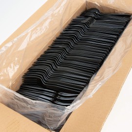 Genuine Joe Heavy Weight Plastic Fork, Black, 1000 Count