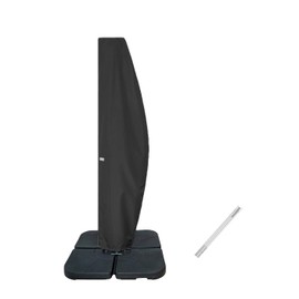 Garden Balsam Patio Umbrella Cover for 9ft to 11ft Offset Umbrella, Water Resistant, Curved Cantilever and Straight Pole Parasol Outdoor Umbrellas Cover with Zipper and Rod