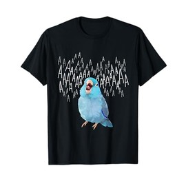 Birbber Unisex-Adults Black Cotton 100% Screaming Parrotlet T-Shirt