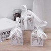 Tinksky 100pcs Wedding Candy Boxes Couple Design Luxury Lase Cut