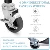 4 inch Prep Table Casters Set of 4 Heavy Duty