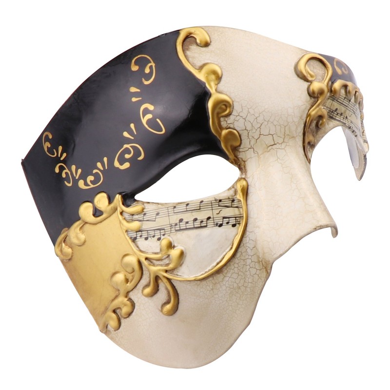 Vintage Design Half Face Men's Phantom Of The Opera Venetian