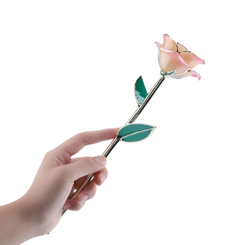 Long Stem Dipped 24k Gold Rose in Gift Box with