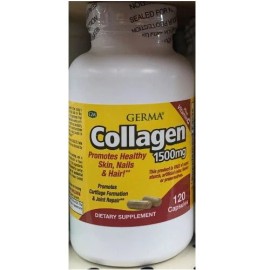 Germa Collagen 1500 mg 120 Capsules Plus Vitamin C (1 Bottle)