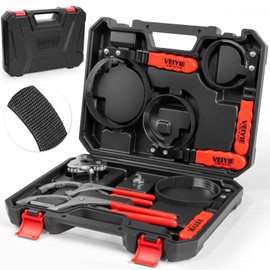 VEIYIE 8-Piece Oil Filter Wrench Set, Oil Filter Removal Tool Cover 2-3/4" to 5-1/4", 9" & 12" Adjustable Oil Filter Pliers, Universal 3-Jaw Fuel Filter Wrench & Adapter for Car, Truck, Motorcycle