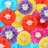 18 Pcs Mexican Paper Flowers Colorful, Tissue Paper Flowers Decorations