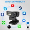 ABASK 2MP Webcam with Microphone, HD 1080p for PC, Laptop,