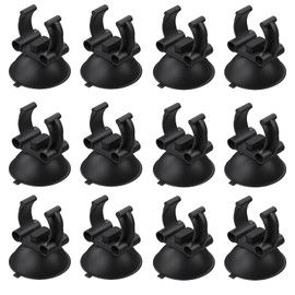 Pack of 12 Suction Cups, Aquarium Heater, Suction Cups, Black Aquarium Suction Cups, Suction Cups, Aquariums, Heating Rod, Suction Cup, Hose Holder, Pipe Holder, for Aquariums, Replacement Suction Cups Accessories