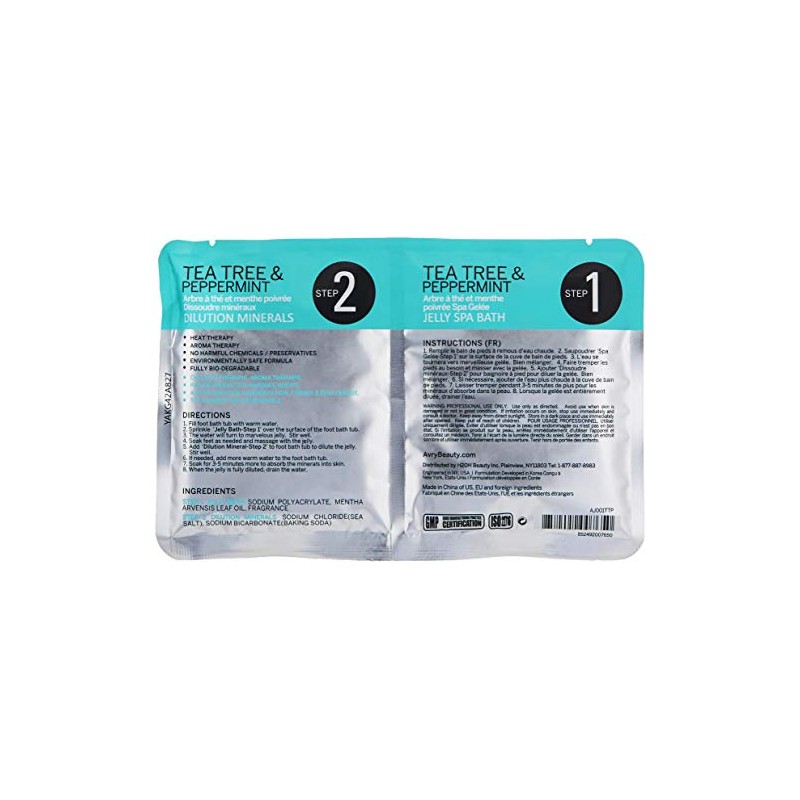 AvryBeauty Gel-Ohh Jelly Spa - Tea Tree & Peppermint,2 Count(Pack