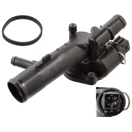 febi bilstein 104758 Thermostat with Housing, Gasket and Temperature Switch, Pack of 1