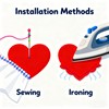 12 Pcs Red Heart Patch Iron On Decals for Clothes