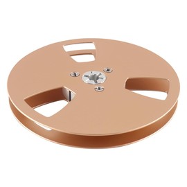 Gorise 1/4 5 Inch Empty Reel for Tape Takeup Reel Recorder 3 Holes Open Empty Alloy (Gold)