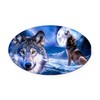 CafePress Wolf Decor Oval Car Magnet, Euro Oval Bumper Magnet