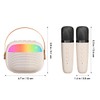 KALLORY Máquina de Karaoke, Wireless Karaoke Speaker con Luces LED，4