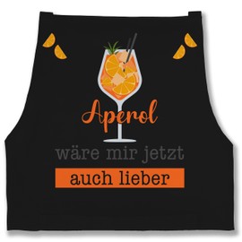 Shirtracer - Apron - Aperol wäre mir jetzt auch lieber I Aperol Geschenk I Aperol Fan I Aperol Spritz Gift I Aperol Gift Ideas, 1 black