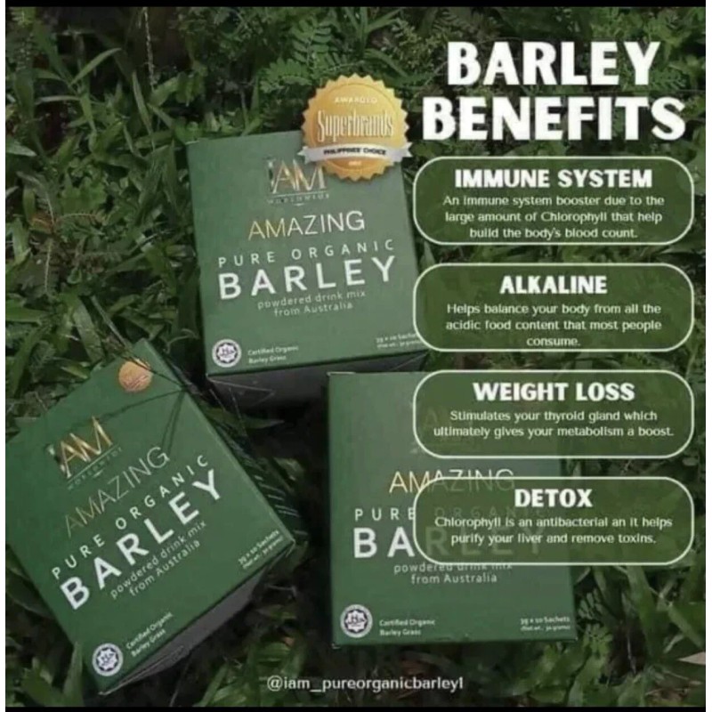 I Am Worlwide AMAZING PURE ORGANIC BARLEY Powdered Drink Mix-