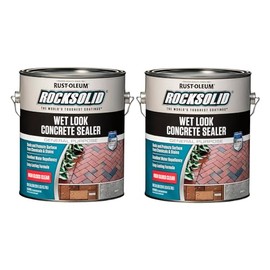2-Pack of 1 Gal Rust-Oleum 317927 Clear RockSolid Wet Look Concrete Sealer