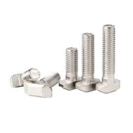 Metric M8 x 45mm Thread T Slot,Drop-in Bolt T-Bolt,Hammer Head Bolt,T Screw Stud for 4545 Series Standard 10mm T-Slot Aluminum Extrusion Profile,Carbon Steel Nickel Plated (4545 Series,30Pcs)