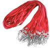 100 Pack Red Lanyards Swivel Hook Flat Neck Lanyard with