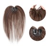 Meiverah Middle Part Clip in human hair Toupee Hand Made