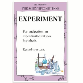 The Scientific Method Classroom Poster - Step 4 Experiment - Science Classroom Poster - 12 x 18 Inch - Classroom Decor - Classroom Must Haves - Back To School Decor - CPS0440
