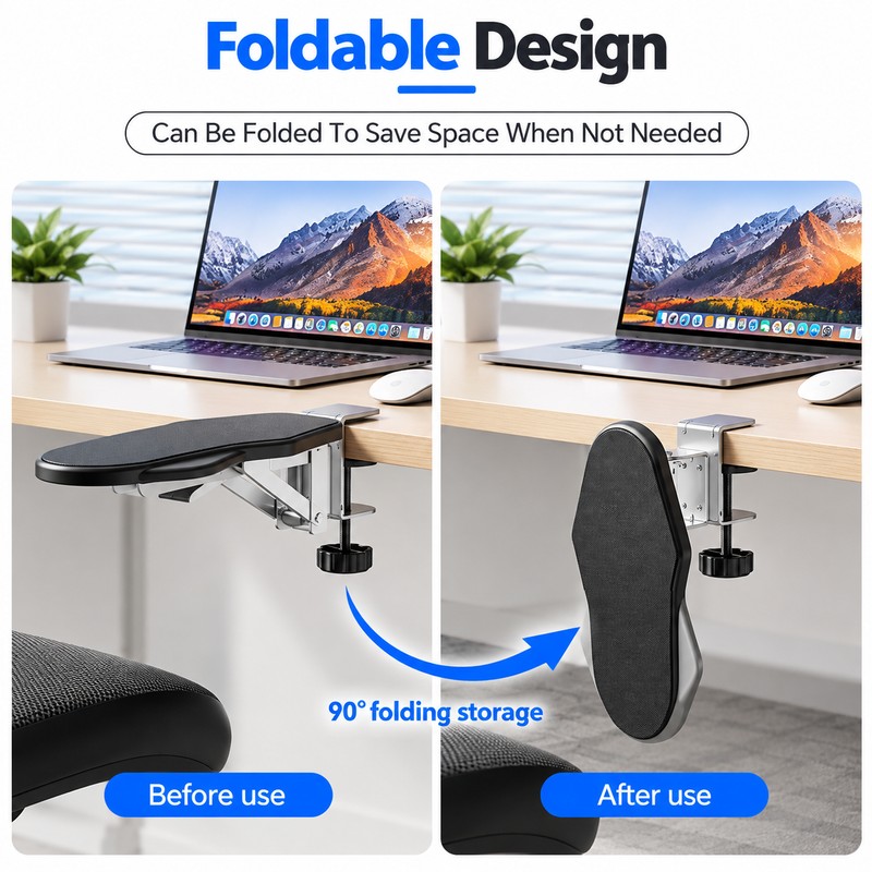 Desk Arm Rest for Keyboard & Mouse Use – Foldable