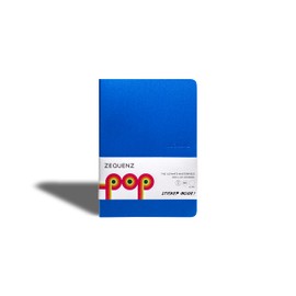 Zequenz POP Notebook Cobalt (Blue) B6 Size Ruled 120 Pages Soft Cover 12.5x17.8cm, 80gsm Lighter in Weight 360 Degree Openable Flexible Roll Up Journal for Writing Sketching Fountain Pen Friendly