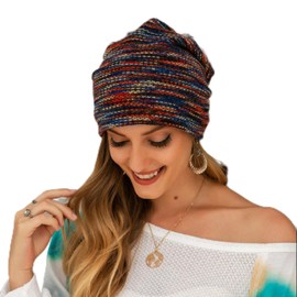 YEHUDAF LEE Winter Hat with Satin Bonnet, Warm Hat with Inner Sheep's Wool, Unisex Hat for Winter, 2