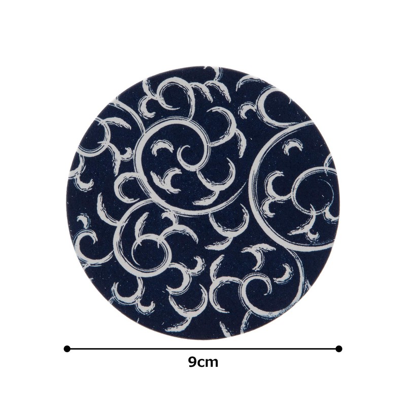 Endoshoji PKCR701 Commercial Paper Coasters, Arabesque, 100 Piece Set, Navy Blue,