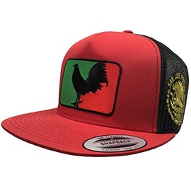 El Gallo Negro de San Luis Potosí Logo Federal 2 Logos hat red Black mesh