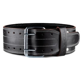 Fitgriff Professional Weightlifting Belt - 100% Genuine Leather Belt for Bodybuilding, Strength Training, Weightlifting and Crossfit Training - Training Belt for Men and Women (Black, M)