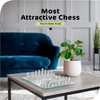 Srenta Fine Glass Chess Set Game, Modern Clear Chess Set,