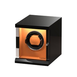 VANTENT Watch Winder for Automatic Watches with LED Lighting，Shining Finishing and Quiet Motor/1 watcah Position