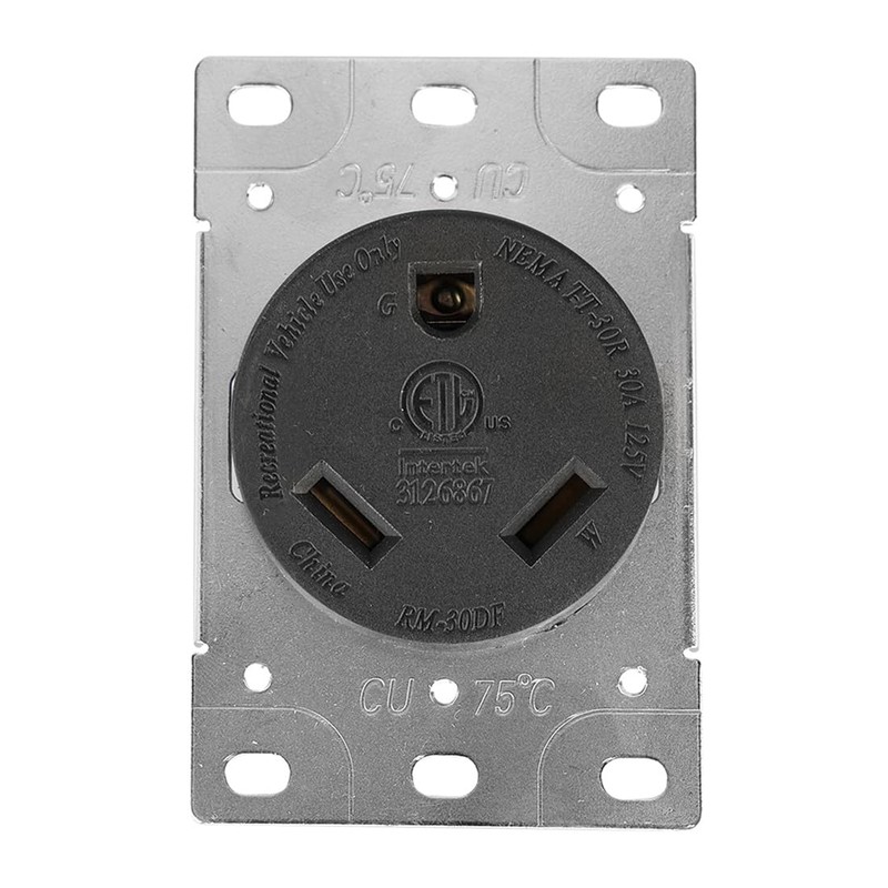JORINDO 2pcs NEMA TT-30R,Industrial Power Wall RV Receptacle 30Amp 125V