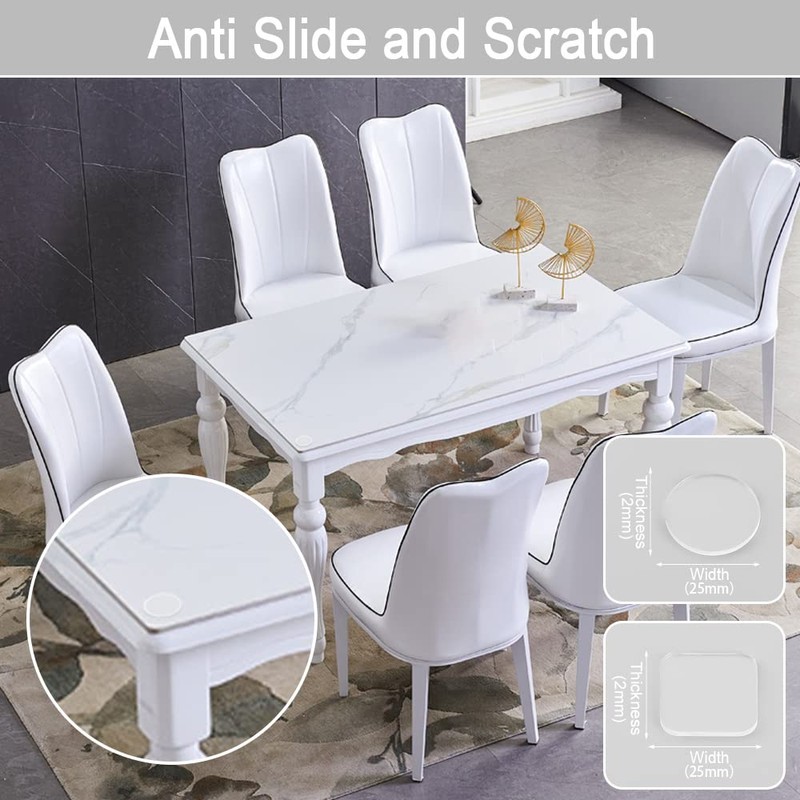 Extremely Soft Glass Table Top Bumper, Anti Slide and Scratch
