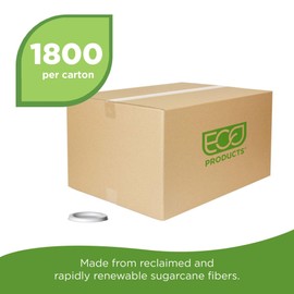 Eco-Products EP-SPCLID4 Lid for 4oz Sugarcane Portion Cups (36 Packs of 50)