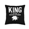 King Of The Mouse Catchers Exterminator Throw Pillow