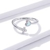 VOROCO 925 Sterling Silver Adjustable Ring Open Trendy Statement Ring