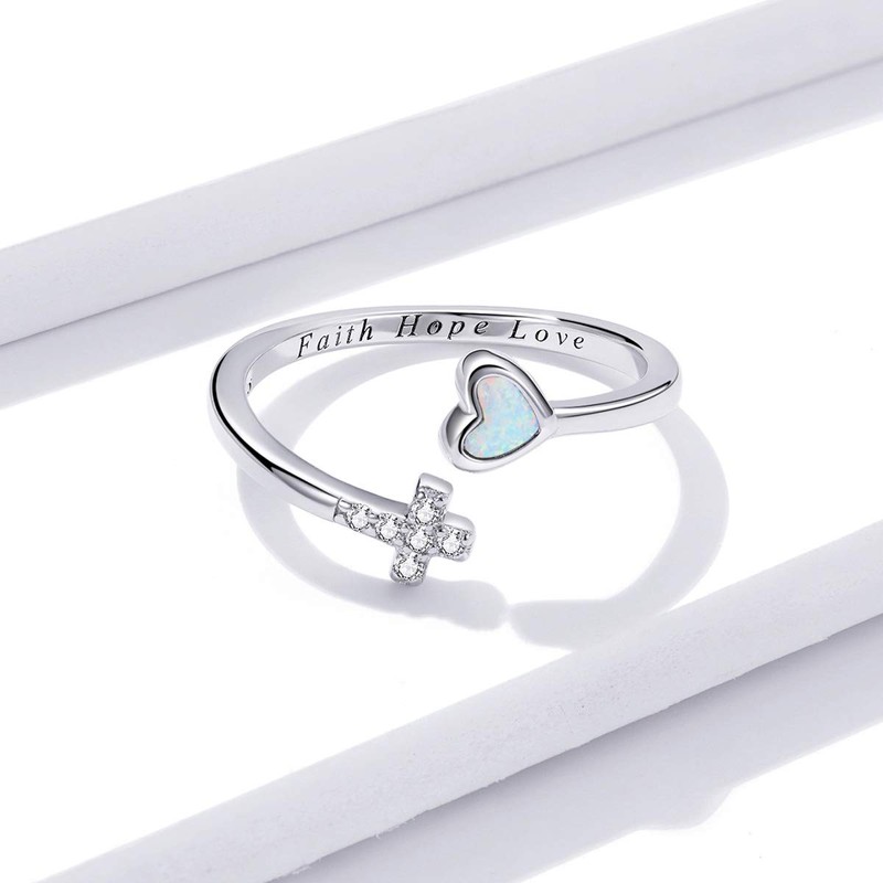 VOROCO 925 Sterling Silver Adjustable Ring Open Trendy Statement Ring