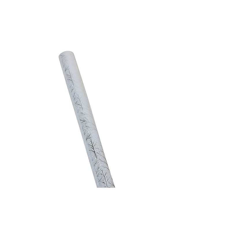 Caspari Winter Trees White & Silver Embossed Foil Gift Wrap