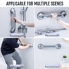 TAILI Grab Bars for Shower,Suction Shower Handles Rails,2 Pack,16.8",Silver