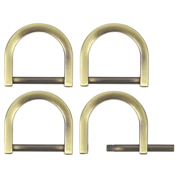 uxcell D-Rings Screw in Shackle, 4Pcs 0.75 Inch Zinc Alloy