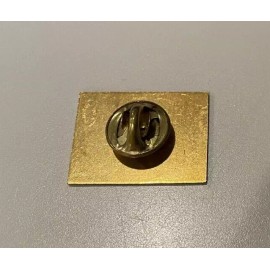 NIP Union Yes AFL CIO Red White Blue Gold Clutch Back Rectangular Lapel Pin 1"